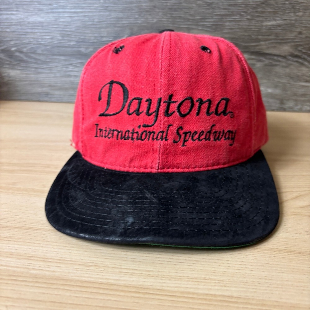 Vintage Nascar Hat Cap‎ Snap Back Red Daytona 500 Racing Race Car USA Made